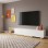 Έπιπλο τηλεόρασης Enstey Megapap επεκτεινόμενο χρώμα sapphire oak - λευκό 260x41,8x33,5εκ.