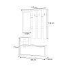Έπιπλο εισόδου Raynold Megapap χρώμα φυσικό οξιάς 100x30x180εκ.
