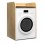 Έπιπλο πλυντηρίου Toren Megapap χρώμα φυσικό οξιάς 65x60x100εκ.