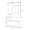 Έπιπλο εισόδου Raynold Megapap χρώμα καρυδί 100x30x180εκ.