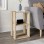 Κομοδίνο - Τραπεζάκι βοηθητικό Lonie Megapap χρώμα travertine 34x30x55εκ.