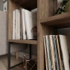 Βιβλιοθήκη Bolton Megapap χρώμα ανοιχτό καρυδί 62x22x62εκ.