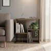 Βιβλιοθήκη Bolton Megapap χρώμα ανοιχτό καρυδί 62x22x62εκ.