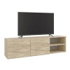 Έπιπλο τηλεόρασης επιτοίχιο Conrad Megapap χρώμα travertine 140x35x38εκ.