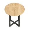 Τραπεζάκι βοηθητικό Mesa Megapap χρώμα sapphire oak Ø45x50εκ.