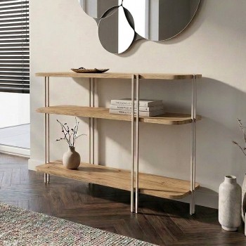 Κονσόλα Notus Megapap χρώμα sapphire oak 92x34,5x75εκ.