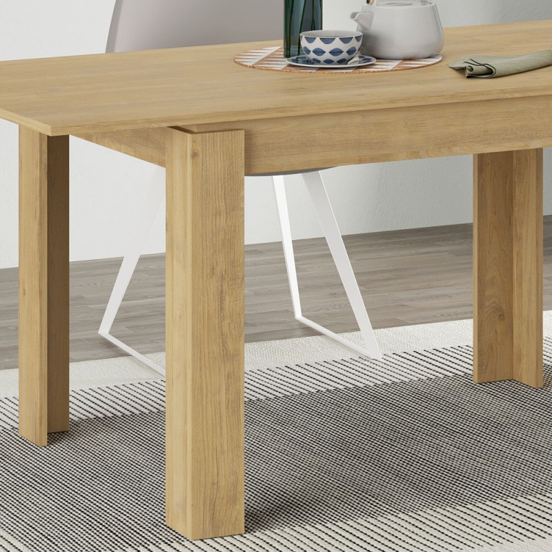 Τραπέζι Tolmen Megapap επεκτεινόμενο χρώμα sapphire oak 120/170x80x75εκ.