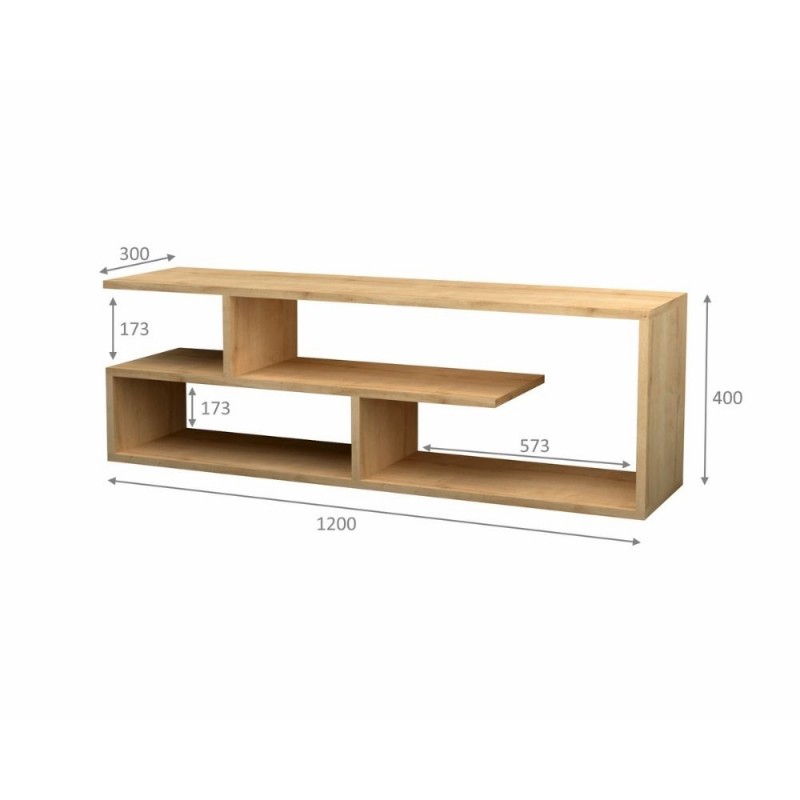 Έπιπλο τηλεόρασης Forever Megapap χρώμα φυσικό οξιάς 120x30x40cm.