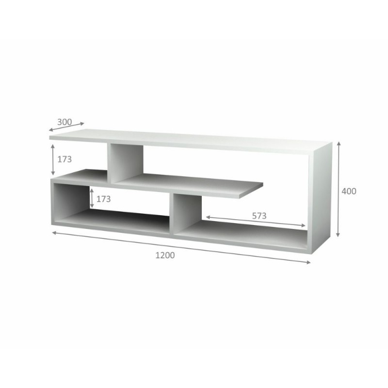 Έπιπλο τηλεόρασης Forever Megapap χρώμα λευκό 120x30x40cm.