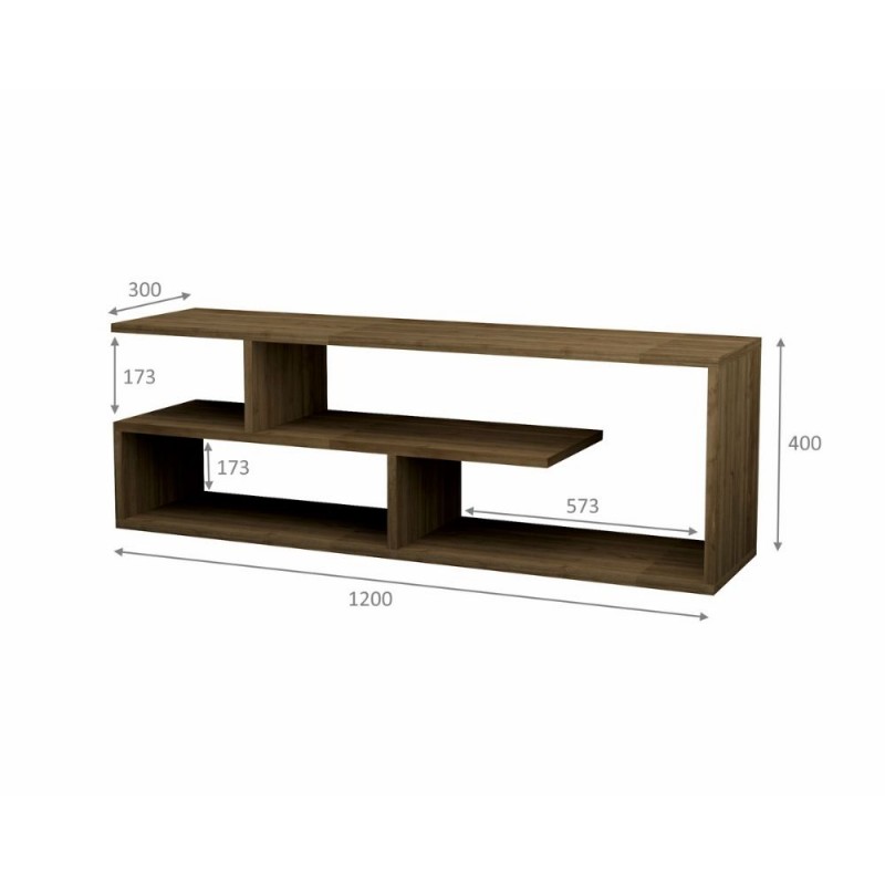 Έπιπλο τηλεόρασης Forever Megapap χρώμα καρυδί 120x30x40cm.