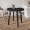 Τραπέζι Xana Megapap χρώμα black wood Ø90x77,5εκ.