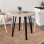 Τραπέζι Xana Megapap χρώμα travertine Ø90x77,5εκ.