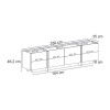 Έπιπλο τηλεόρασης Lowen Megapap χρώμα καρυδί milano 180x35x46,2εκ.