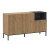 Μπουφές Cailin Megapap χρώμα sepet oak - black wood 140x41,8x80εκ.