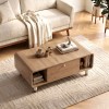 Τραπεζάκι σαλονιού Doro Megapap χρώμα sepet oak 100x60x34,6εκ.