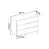 Συρταριέρα Arch Megapap χρώμα sandstone 98x40x78,5εκ.