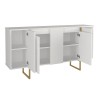 Μπουφές Orontes Megapap χρώμα λευκό - χρυσό 160x35,2x80εκ.