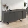 Μπουφές Orontes Megapap χρώμα ανθρακί 160x35,2x80εκ.