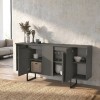 Μπουφές Orontes Megapap χρώμα ανθρακί 160x35,2x80εκ.