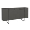 Μπουφές Orontes Megapap χρώμα ανθρακί 160x35,2x80εκ.