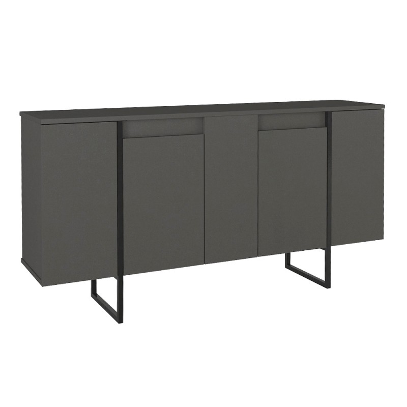 Μπουφές Orontes Megapap χρώμα ανθρακί 160x35,2x80εκ.