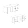Μπουφές Orontes Megapap χρώμα ανθρακί 160x35,2x80εκ.