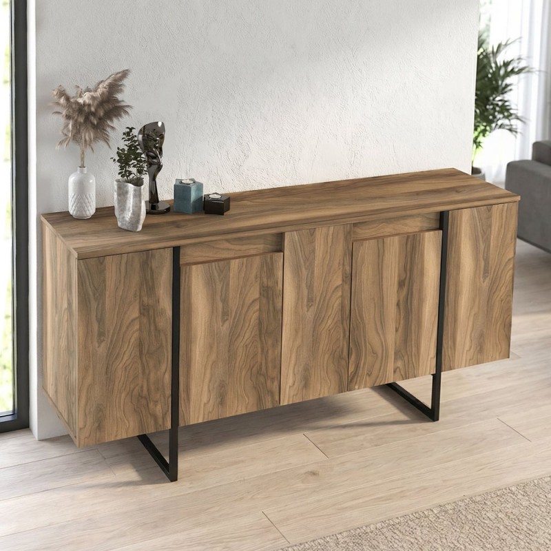 Μπουφές Orontes Megapap χρώμα καρυδί 160x35,2x80εκ.
