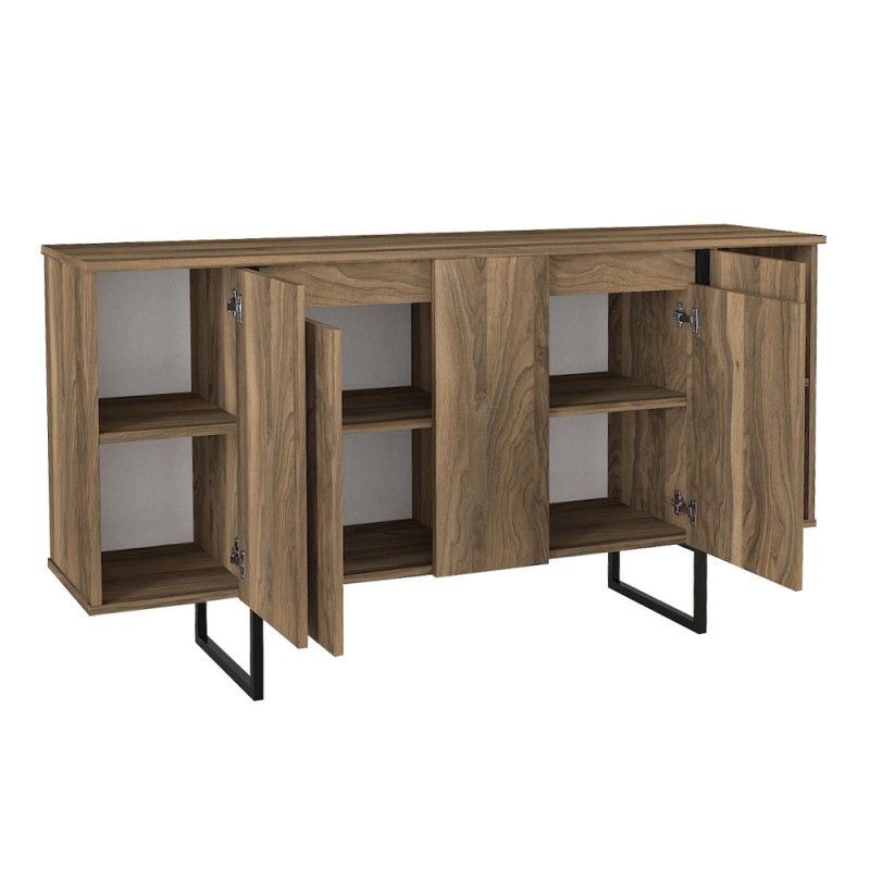 Μπουφές Orontes Megapap χρώμα καρυδί 160x35,2x80εκ.
