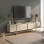 Έπιπλο τηλεόρασης Orontes Megapap χρώμα travertine - χρυσό 180x29,6x50εκ.