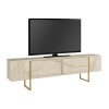 Έπιπλο τηλεόρασης Orontes Megapap χρώμα travertine - χρυσό 180x29,6x50εκ.