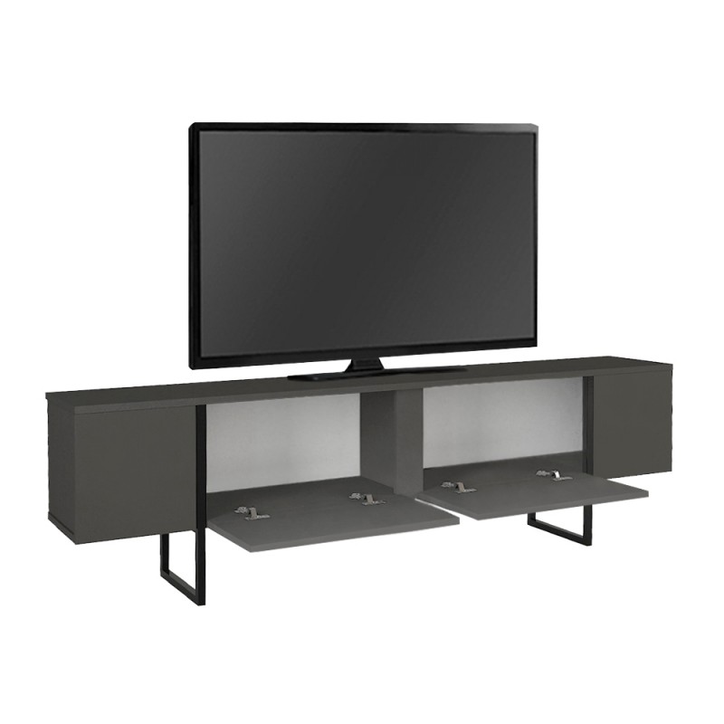 Έπιπλο τηλεόρασης Orontes Megapap χρώμα ανθρακί 180x29,6x50εκ.