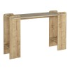 Κονσόλα Mendoza Megapap χρώμα sapphire oak - travertine 130,8x35x76,8εκ.