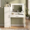 Τουαλέτα με καθρέπτη Kaunos Megapap χρώμα λευκό 123,8x40x148,2εκ.
