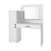 Τουαλέτα με καθρέπτη Kaunos Megapap χρώμα λευκό 123,8x40x148,2εκ.