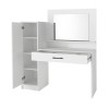 Τουαλέτα με καθρέπτη Kaunos Megapap χρώμα λευκό 123,8x40x148,2εκ.