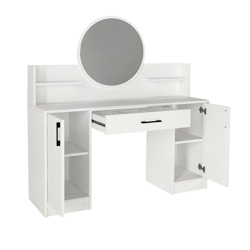 Τουαλέτα με καθρέπτη Talos Megapap χρώμα λευκό 135x40x144,2εκ.