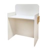Γραφείο υποδοχής - reception Telmos Megapap με LED χρώμα λευκό - sapphire oak 90x43,6x119,2εκ.