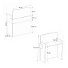 Γραφείο υποδοχής - reception Telmos Megapap με LED χρώμα λευκό - sapphire oak 90x43,6x119,2εκ.