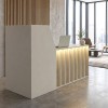 Γραφείο υποδοχής - reception Zegma Megapap με LED χρώμα sandstone - travertine 181,2x73,2x120εκ.