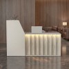 Γραφείο υποδοχής - reception Zegma Megapap με LED χρώμα sandstone - travertine 181,2x73,2x120εκ.