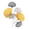 Διακοσμητικό τοίχου Metal Flower Megapap μεταλλικό χρώμα bronze - ασημί 75x100εκ.