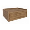 Κομοδίνο επιτοίχιο Brisa Megapap χρώμα καρυδί Ud 42x35x18,2εκ.