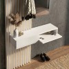 Έπιπλο εισόδου Elois Megapap χρώμα λευκό - sepet oak 96,6x26,8x195,5εκ.