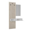 Έπιπλο εισόδου Elois Megapap χρώμα λευκό - sepet oak 96,6x26,8x195,5εκ.