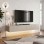 Έπιπλο τηλεόρασης επιτοίχιο Aristo Megapap με LED χρώμα sandstone 135x31,6x25εκ.