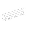 Έπιπλο τηλεόρασης επιτοίχιο Damla Megapap με LED χρώμα sandstone 180x29,5x29,5εκ.