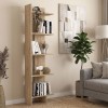 Βιβλιοθήκη Perla Megapap χρώμα sepet oak 48x22x170εκ.