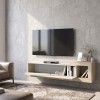 Έπιπλο τηλεόρασης επιτοίχιο Volare Megapap χρώμα sandstone - travertine 150x29,6x38,6εκ.