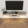 Έπιπλο τηλεόρασης επιτοίχιο Albares Megapap με LED χρώμα travertine 150x29,6x22εκ.