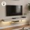 Έπιπλο τηλεόρασης επιτοίχιο Albares Megapap με LED χρώμα sandstone 150x29,6x22εκ.